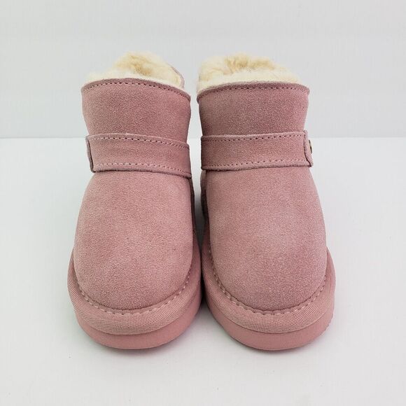 Bearpaw Haley Baby Toddler Girls Size 6 Pink Suede Pull On Wool Blend Boots - Picture 5 of 11